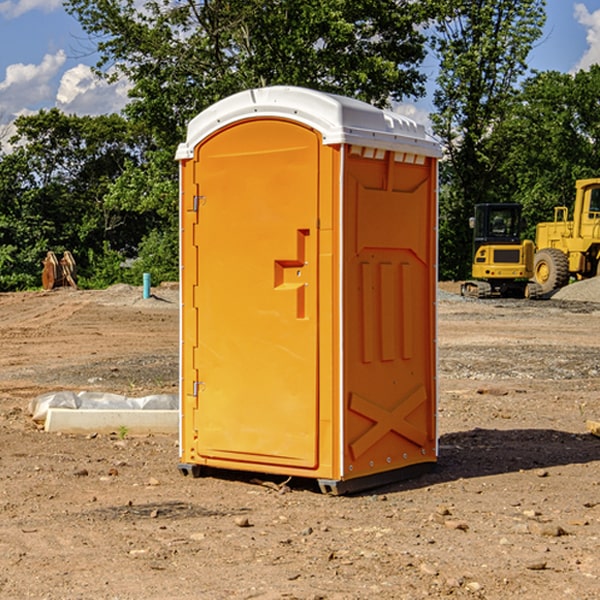 how often are the porta potties cleaned and serviced during a rental period in Fairfield County